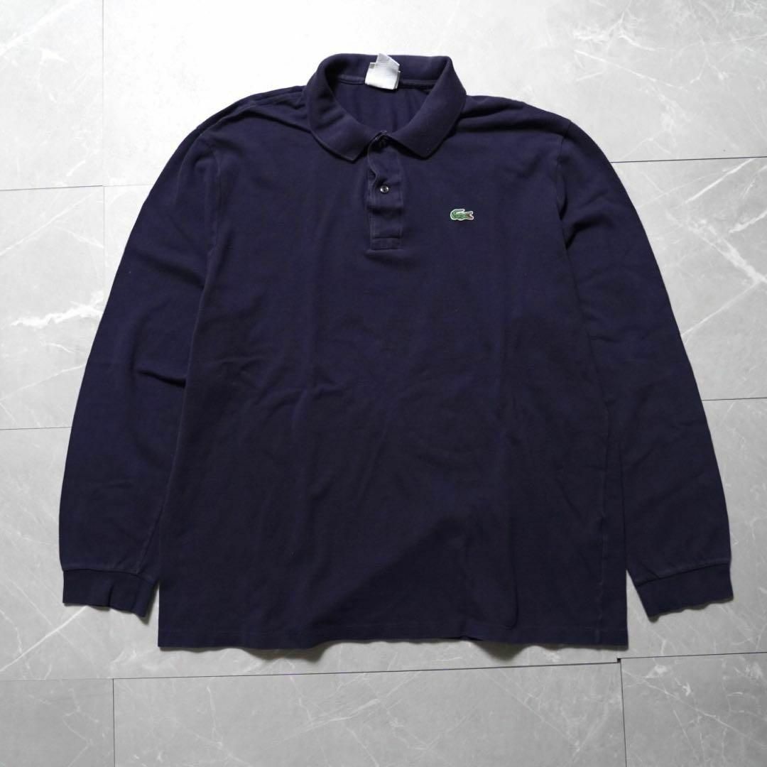 LACOSTE(ラコステ)のラコステ　ポロシャツ　長袖　ネイビー　XLサイズ　ワンポイント メンズのトップス(Tシャツ/カットソー(七分/長袖))の商品写真
