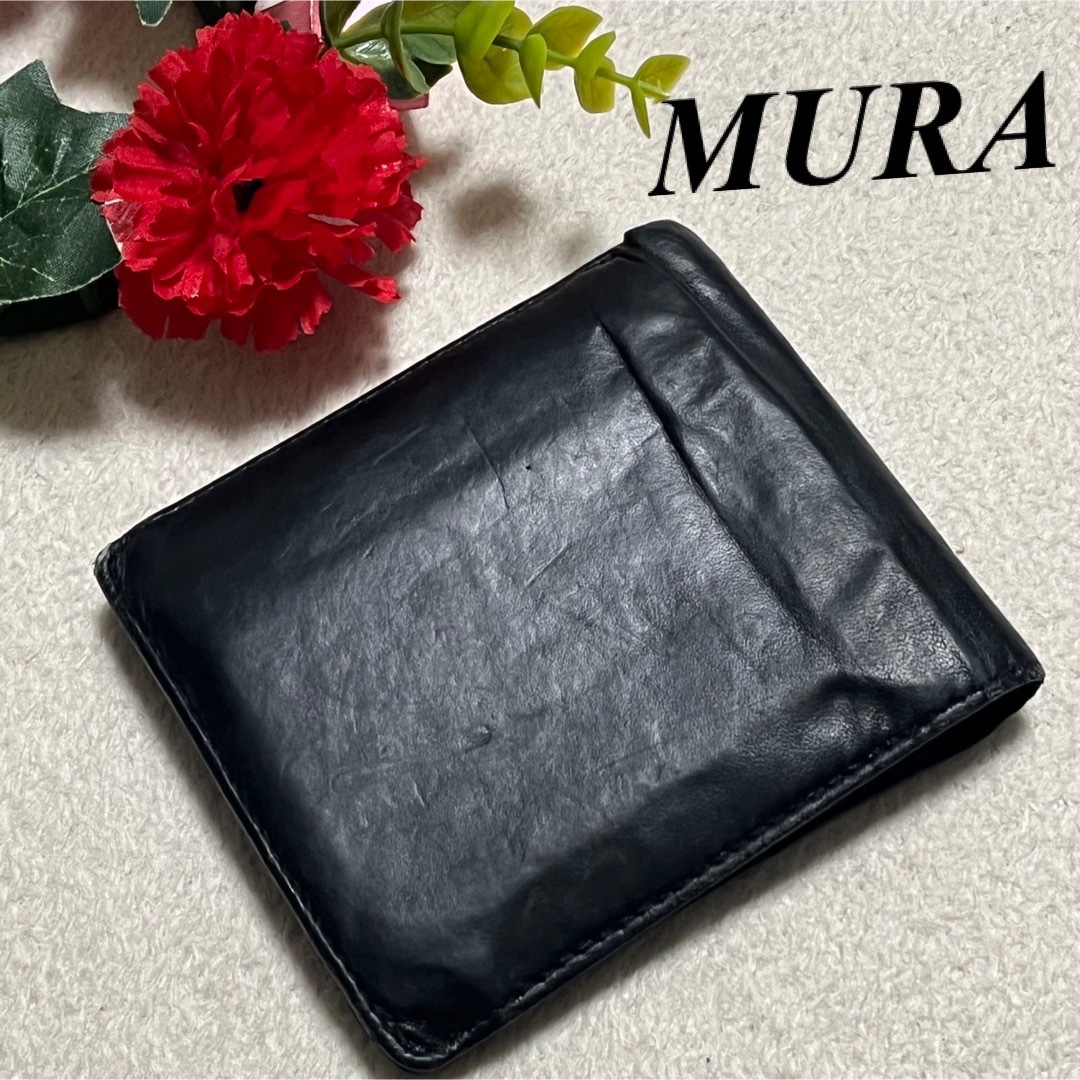 ムラ　MURA ♡メンズ  財布  ブラック　隠しポケット付二つ折り財布　即発送 メンズのファッション小物(折り財布)の商品写真