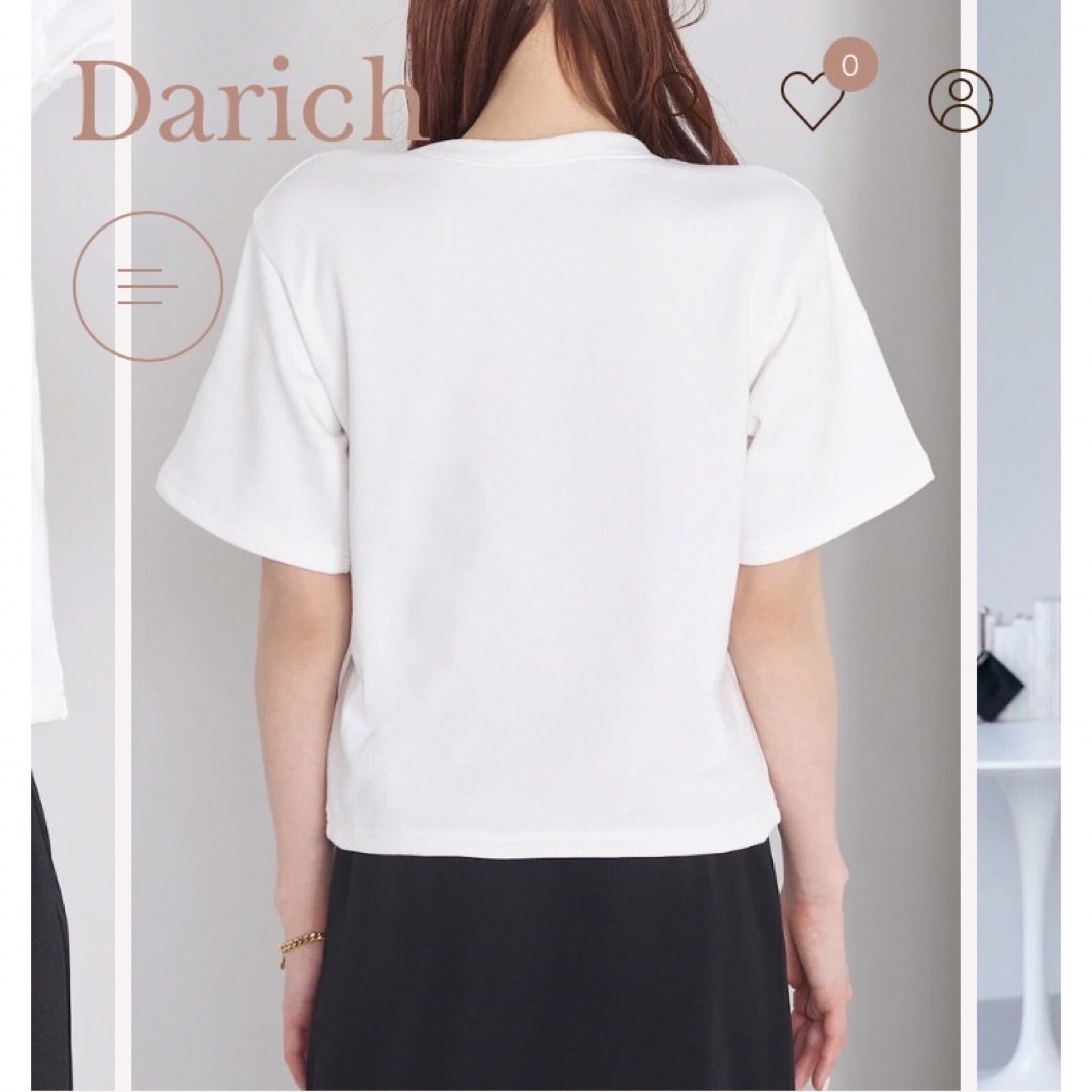 Darich(ダーリッチ)のボックスロゴTシャツ　ホワイト　Darich ダーリッチ レディースのトップス(Tシャツ(半袖/袖なし))の商品写真