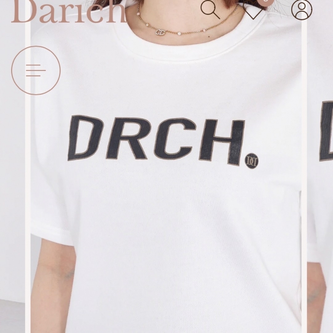 Darich(ダーリッチ)のボックスロゴTシャツ　ホワイト　Darich ダーリッチ レディースのトップス(Tシャツ(半袖/袖なし))の商品写真