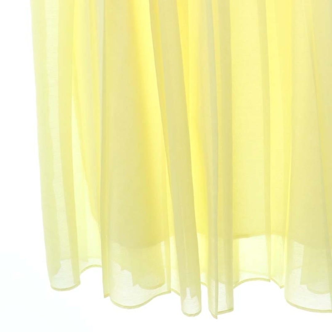 QUEENS COURT(クイーンズコート)のクイーンズコート プリーツロングスカート マキシ 2 M 黄 レディースのスカート(ロングスカート)の商品写真