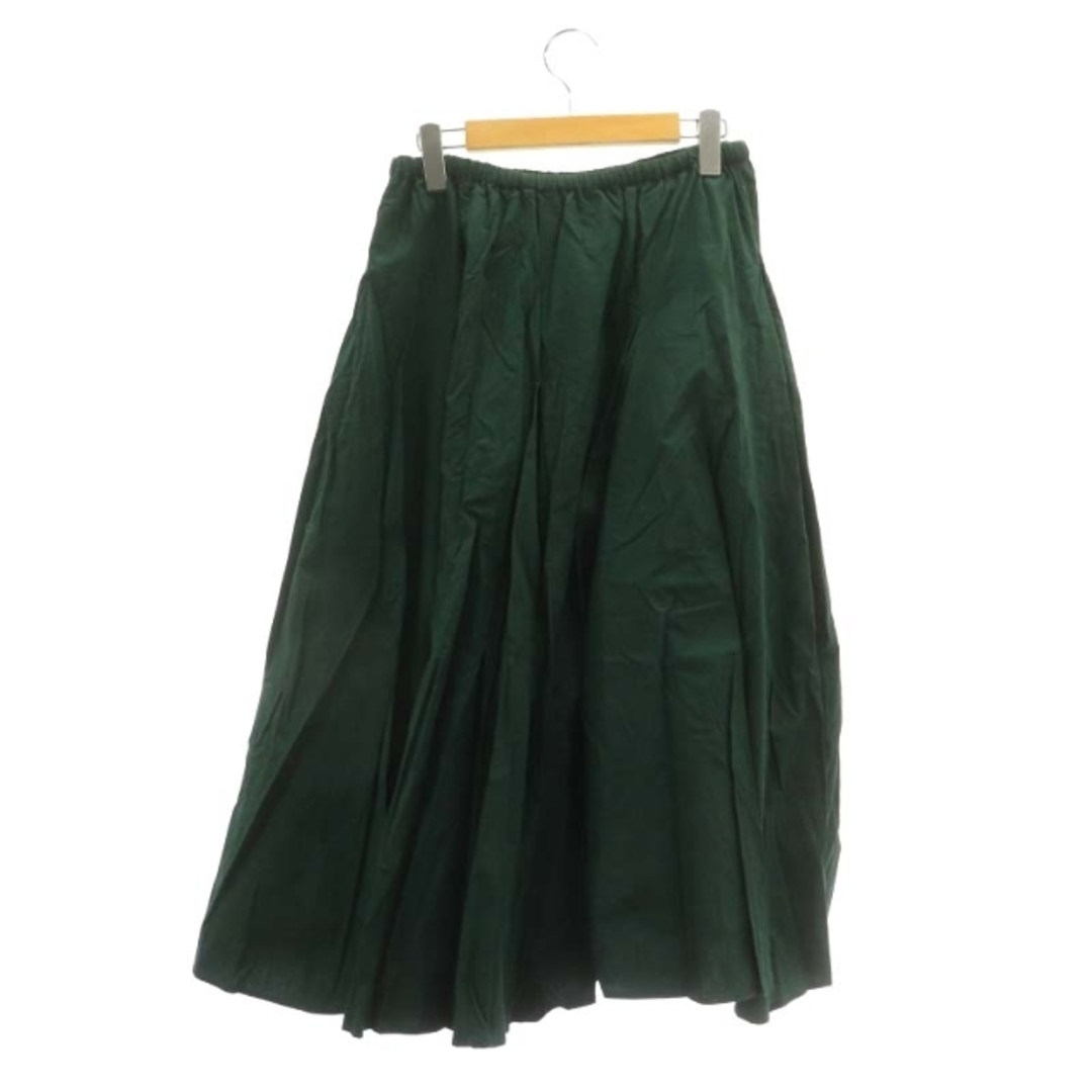 UNITED ARROWS(ユナイテッドアローズ)のユナイテッドアローズ スタイルフォーリビング ギャザーロングスカート フレア 緑 レディースのスカート(ロングスカート)の商品写真