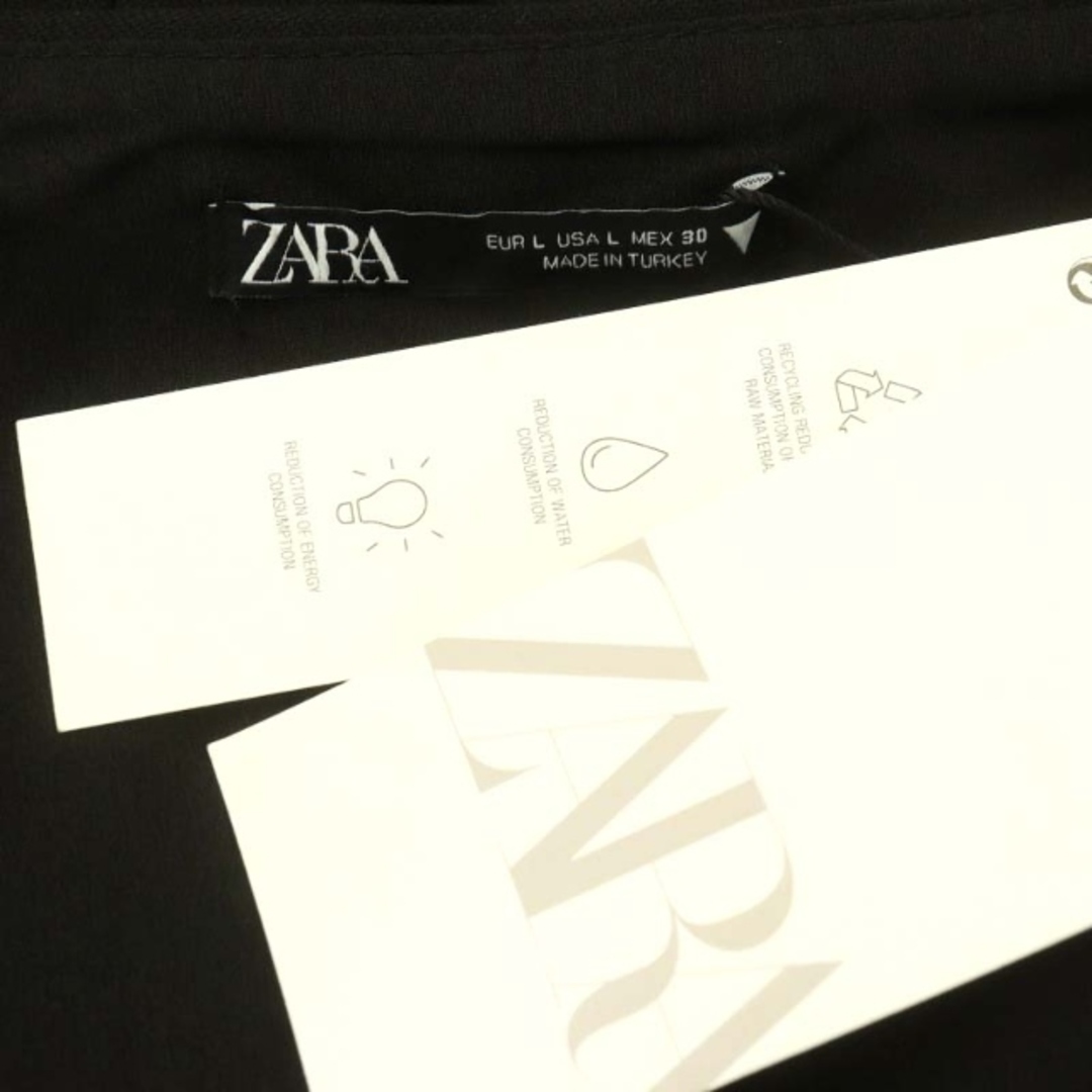 ZARA(ザラ)のザラ ZARA タック ベアトップ トップス 前開き L 黒 ブラック レディースのレディース その他(その他)の商品写真