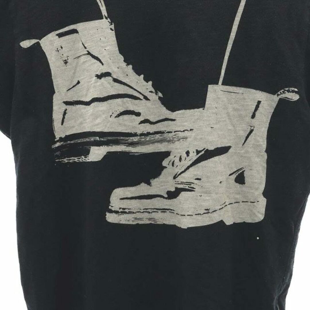 Dr.Martens(ドクターマーチン)のDR.MARTENS ブーツプリント 半袖 Tシャツ カットソー S 黒 メンズのトップス(Tシャツ/カットソー(半袖/袖なし))の商品写真