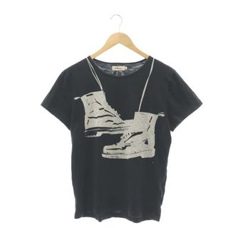 ドクターマーチン(Dr.Martens)のDR.MARTENS ブーツプリント 半袖 Tシャツ カットソー S 黒(Tシャツ/カットソー(半袖/袖なし))