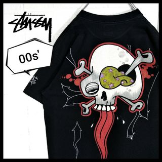 ステューシー(STUSSY)の【STUSSY】00s' グラフィティスカルアート　Tシャツ(Tシャツ/カットソー(半袖/袖なし))