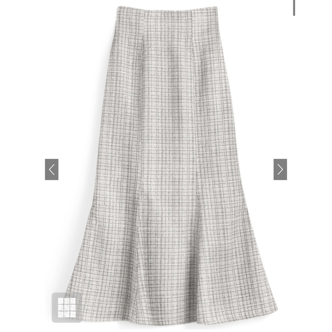 GRL(グレイル)の【即購入OK】【Mサイズ】ラメチェックツイードマーメイドスカート ロングスカート レディースのスカート(ロングスカート)の商品写真