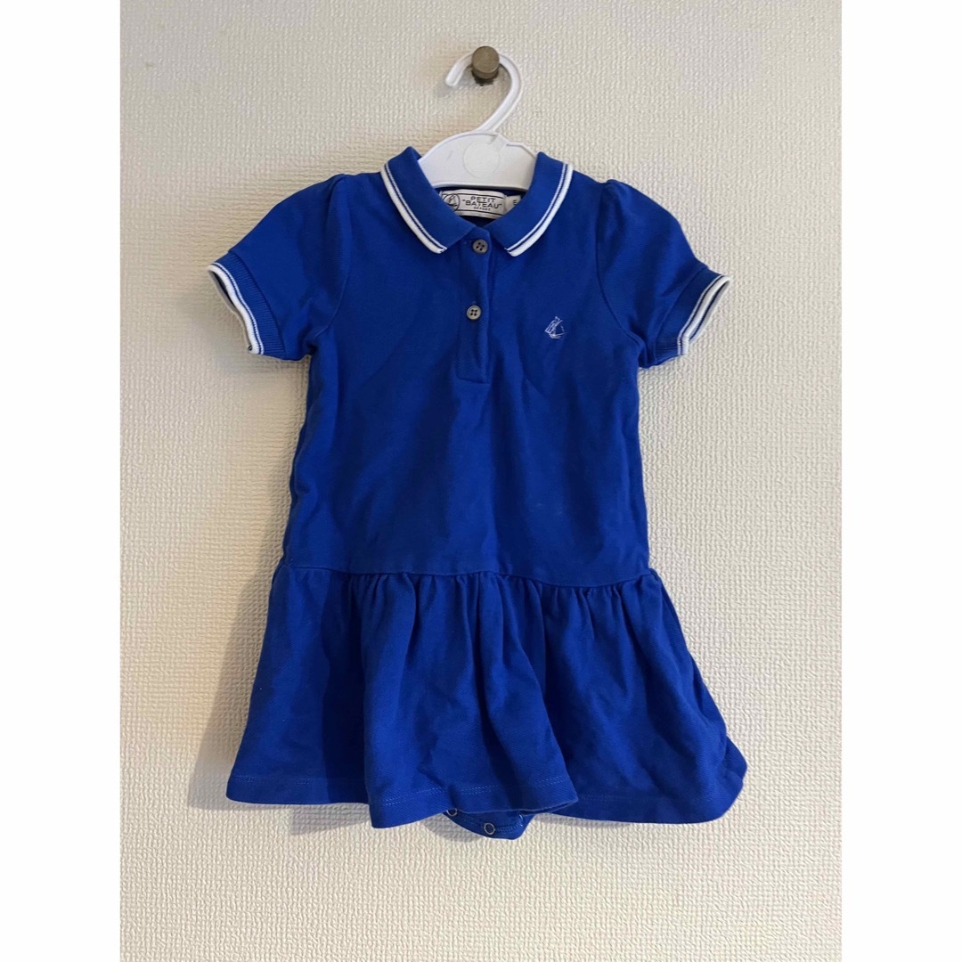 PETIT BATEAU(プチバトー)のPETIT BATEAUポロワンピース　80 キッズ/ベビー/マタニティのベビー服(~85cm)(ワンピース)の商品写真