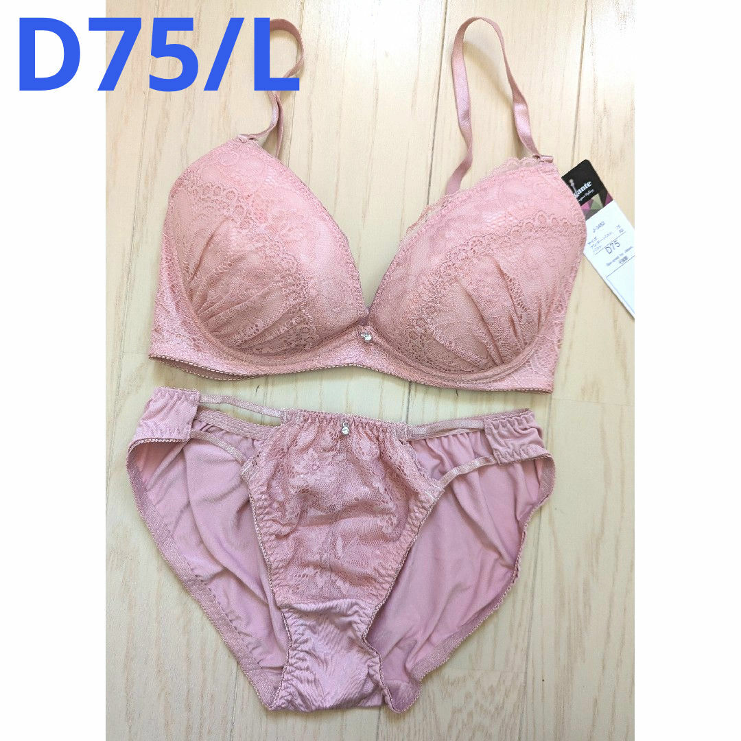 Ｄ７５/Ｌ★セクシーレースブラジャーショーツセット★新品 レディースの下着/アンダーウェア(ブラ&ショーツセット)の商品写真