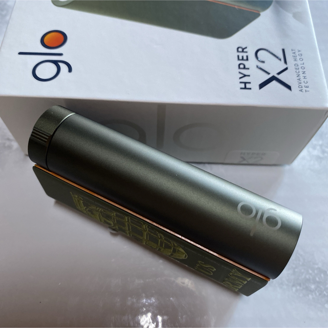 glo(グロー)の手榴弾 レーザー加工 glo hyper X2 グローハイパー 本体 グリーン メンズのファッション小物(タバコグッズ)の商品写真