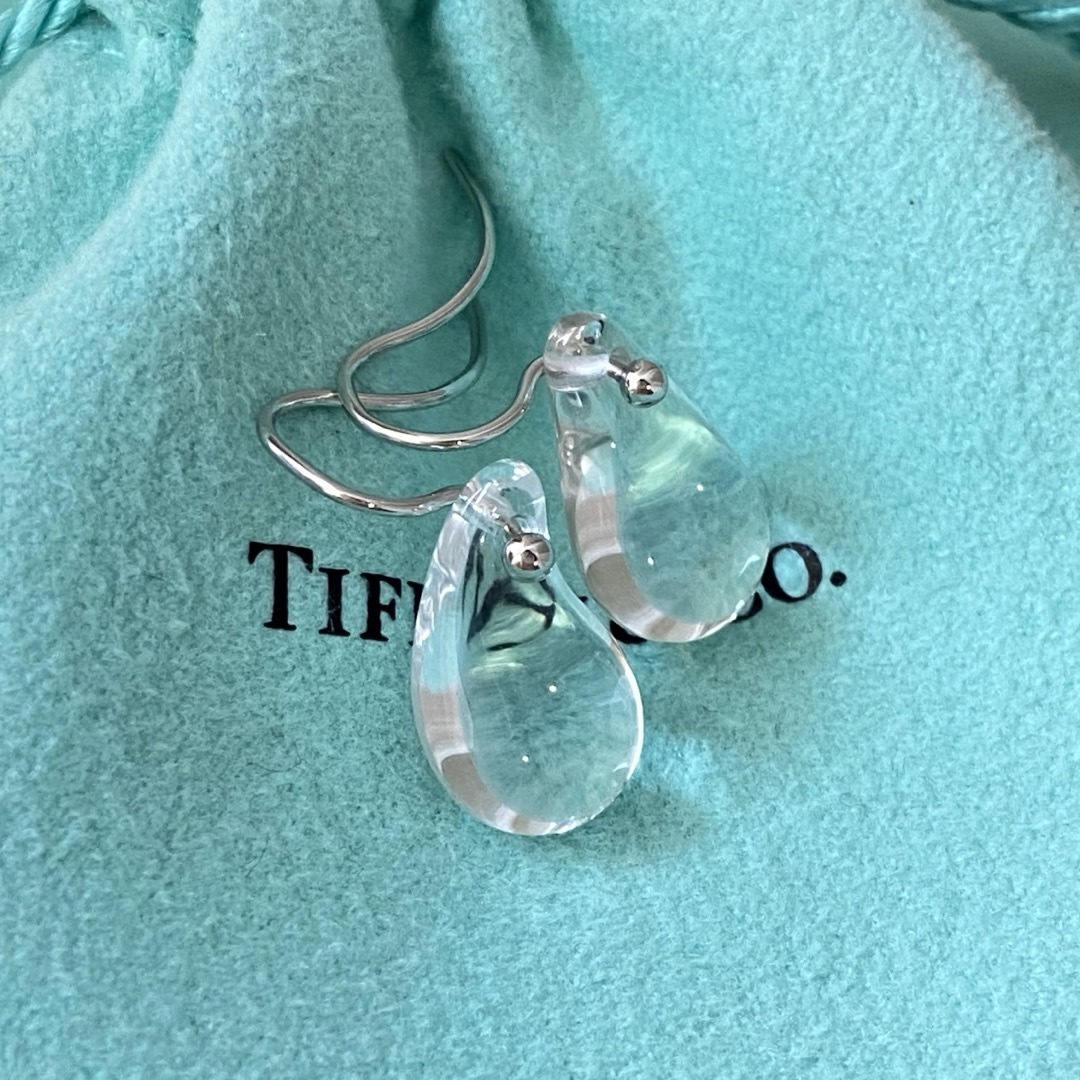 Tiffany & Co.(ティファニー)のティファニー PT950 ティアドロップ ピアス クリスタル プラチナ レディースのアクセサリー(ピアス)の商品写真