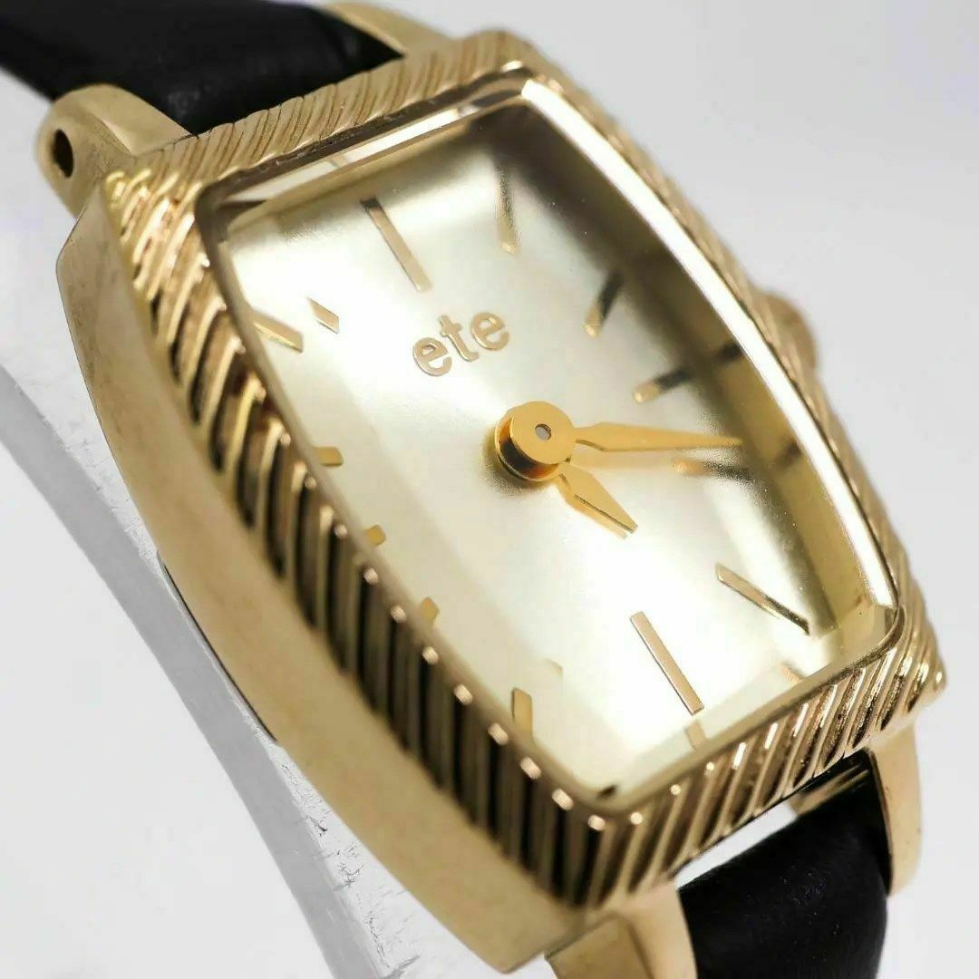 ete(エテ)の《美品》ete 腕時計 ゴールド 華奢 レザー レディース ブレスウォッチ i レディースのファッション小物(腕時計)の商品写真