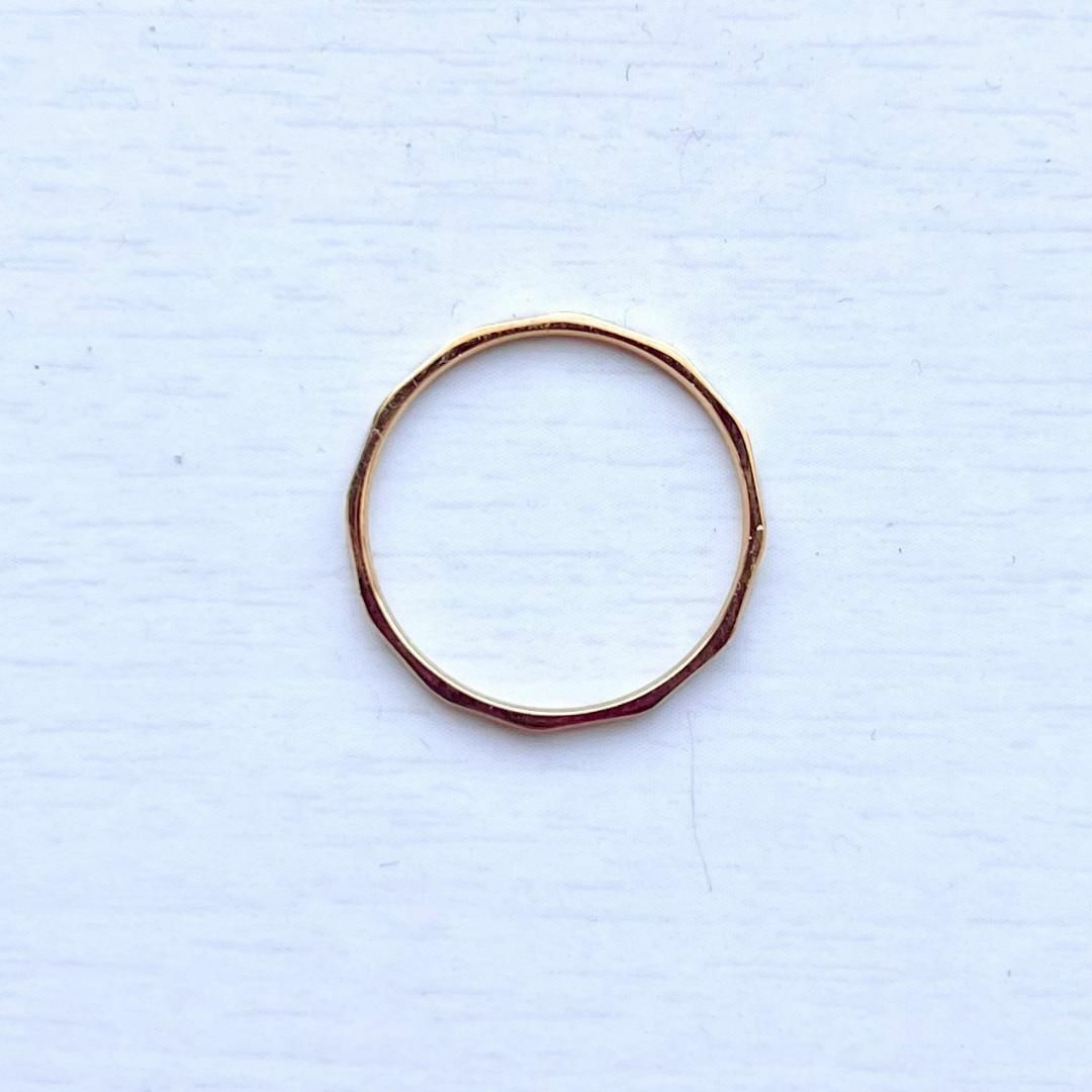アレルギー対応◎チタン製キラキラダイヤカット華奢リング レディースのアクセサリー(リング(指輪))の商品写真