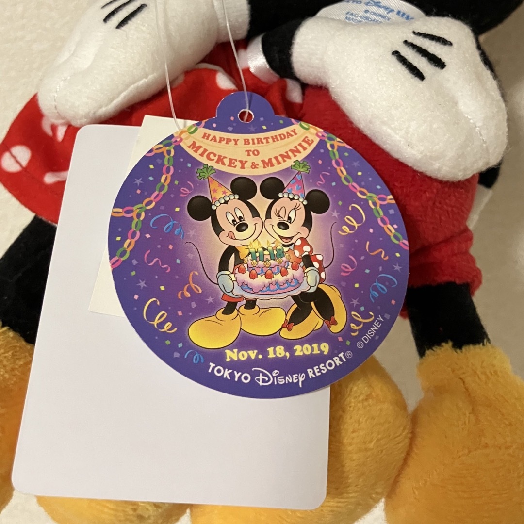 Disney(ディズニー)のミッキー＆ミニー　ぬいぐるみバッジ エンタメ/ホビーのおもちゃ/ぬいぐるみ(キャラクターグッズ)の商品写真