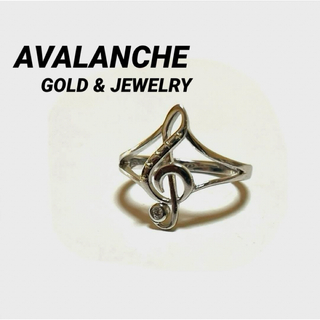 アヴァランチ(AVALANCHE)のAVALANCHEアヴァランチ/10K & 925コンビ音符リング約15号位(リング(指輪))