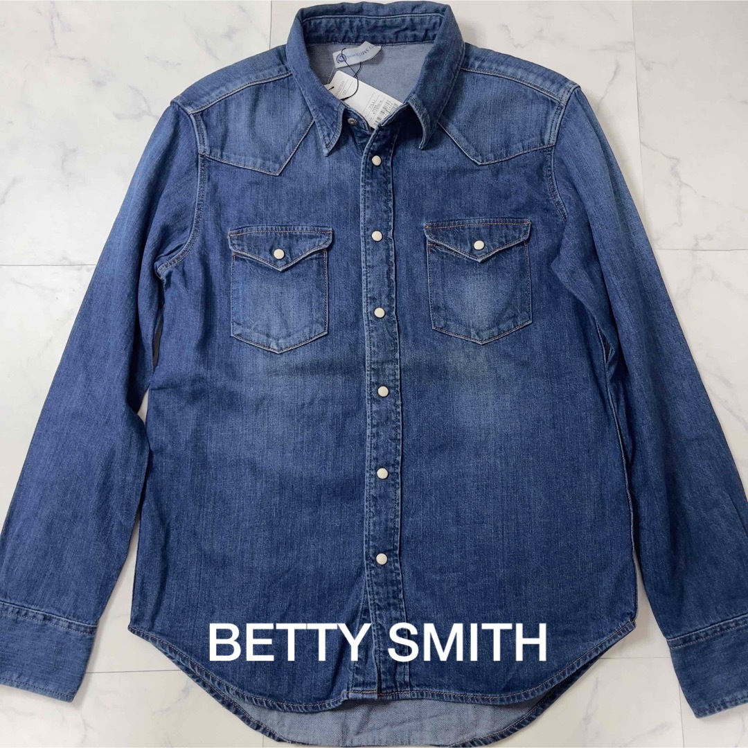 Betty Smith(ベティスミス)の【美品】BETTY SMITHデニムシャツ ウェスタンシャツ インディゴ 日本製 メンズのトップス(シャツ)の商品写真