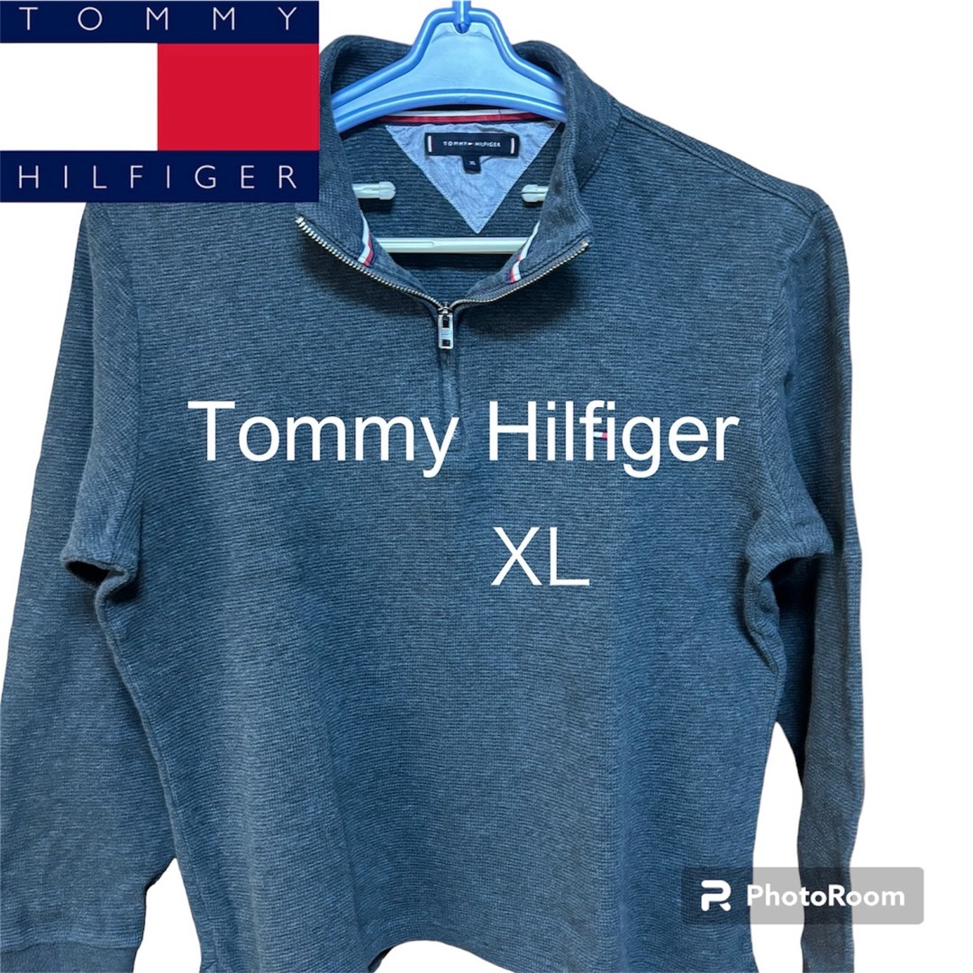 TOMMY HILFIGER(トミーヒルフィガー)のTOMMY HILFIGER     トミーフィルフィガー　ジップアップ　グレー メンズのトップス(スウェット)の商品写真