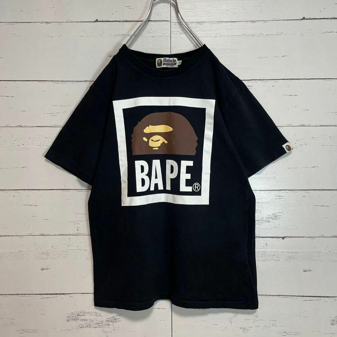 A BATHING APE(アベイシングエイプ)の【人気モデル】アベイシングエイプ☆センターロゴ Tシャツ 猿 入手困難 即完売 メンズのトップス(Tシャツ/カットソー(半袖/袖なし))の商品写真