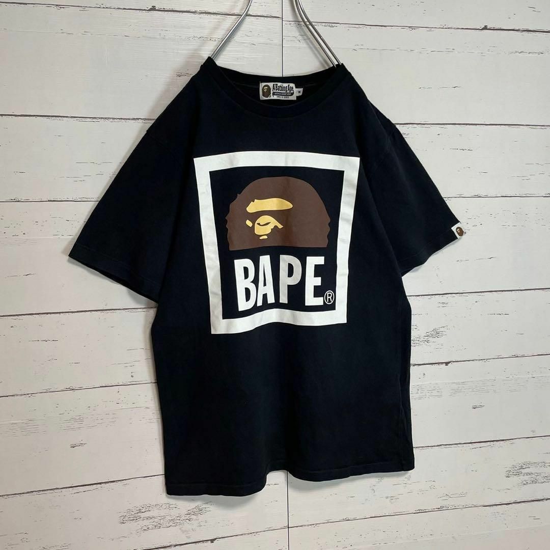 A BATHING APE(アベイシングエイプ)の【人気モデル】アベイシングエイプ☆センターロゴ Tシャツ 猿 入手困難 即完売 メンズのトップス(Tシャツ/カットソー(半袖/袖なし))の商品写真