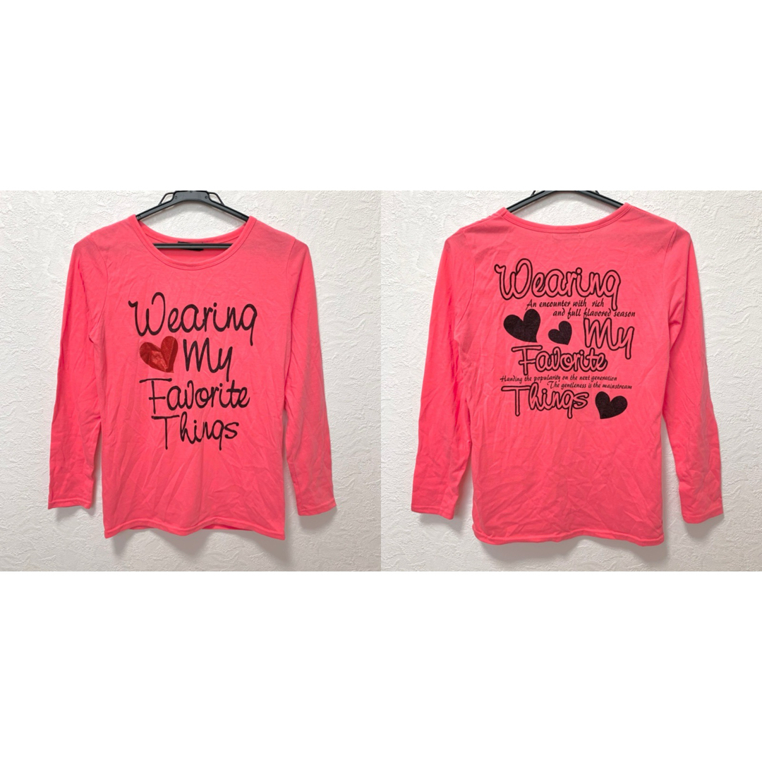 Chami Chami ロンT 長袖　Tシャツ　カットソー　ピンク レディースのトップス(Tシャツ(長袖/七分))の商品写真