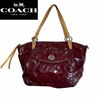 コーチ(COACH)の即日発送 COACH エナメル 13178 ハンドバッグ トートバッグ 紅色(トートバッグ)