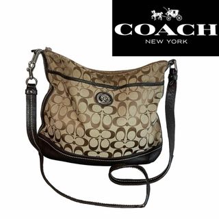 コーチ(COACH)の即日発送 COACH ショルダーバッグ キャンバス ブラウン(ショルダーバッグ)