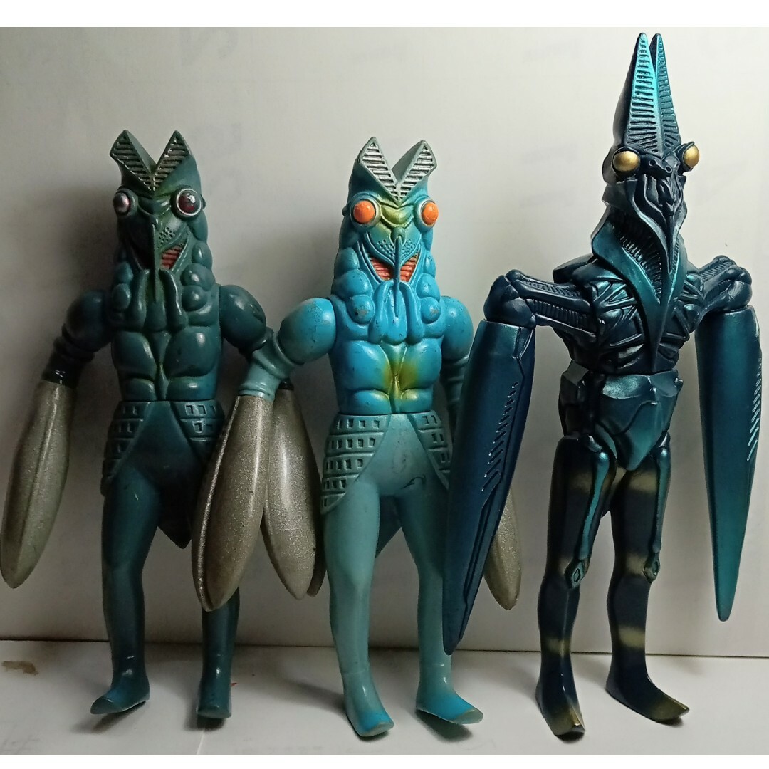 BANDAI(バンダイ)のウルトラ怪獣バルタン星人3種3体日本製バンダイソフビ人形 エンタメ/ホビーのフィギュア(特撮)の商品写真