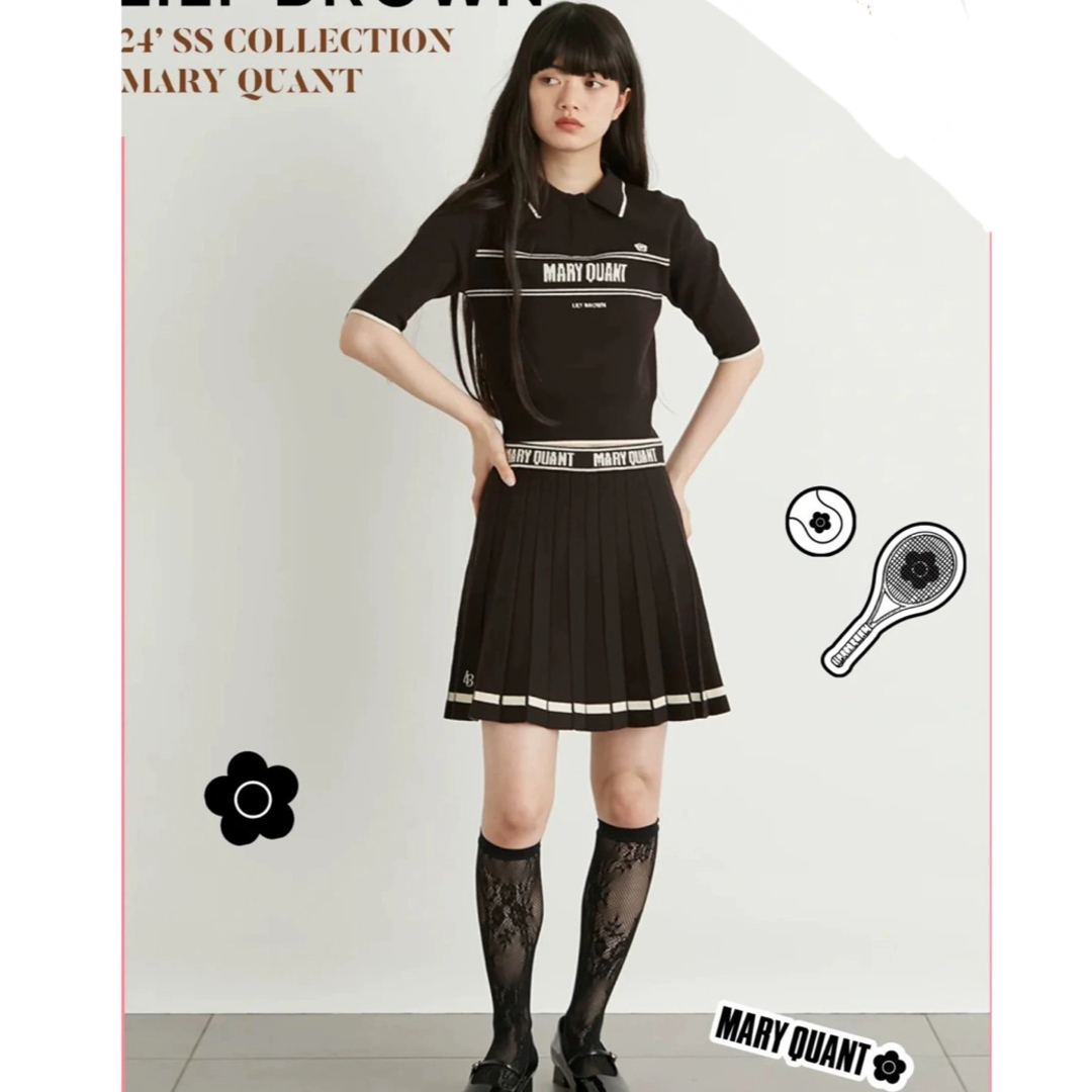 【LILY BROWN×MARY QUANT】ポロニットプルオーバー レディースのトップス(Tシャツ(長袖/七分))の商品写真