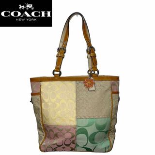 コーチ(COACH)の極美品❗️ COACH  F14897 ハンドバッグ キャンバス マルチカラー(ハンドバッグ)