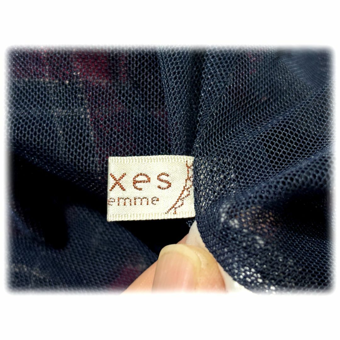 axes femme(アクシーズファム)のアクシーズファム 二重織 チェック タイトスカート サイドリボン 編み上げ 美品 レディースのスカート(ひざ丈スカート)の商品写真