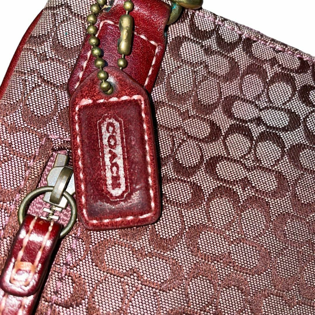 COACH(コーチ)の即日発送 極美品❗️ COACH ショルダーバッグ レッド キャンバス レディースのバッグ(ショルダーバッグ)の商品写真