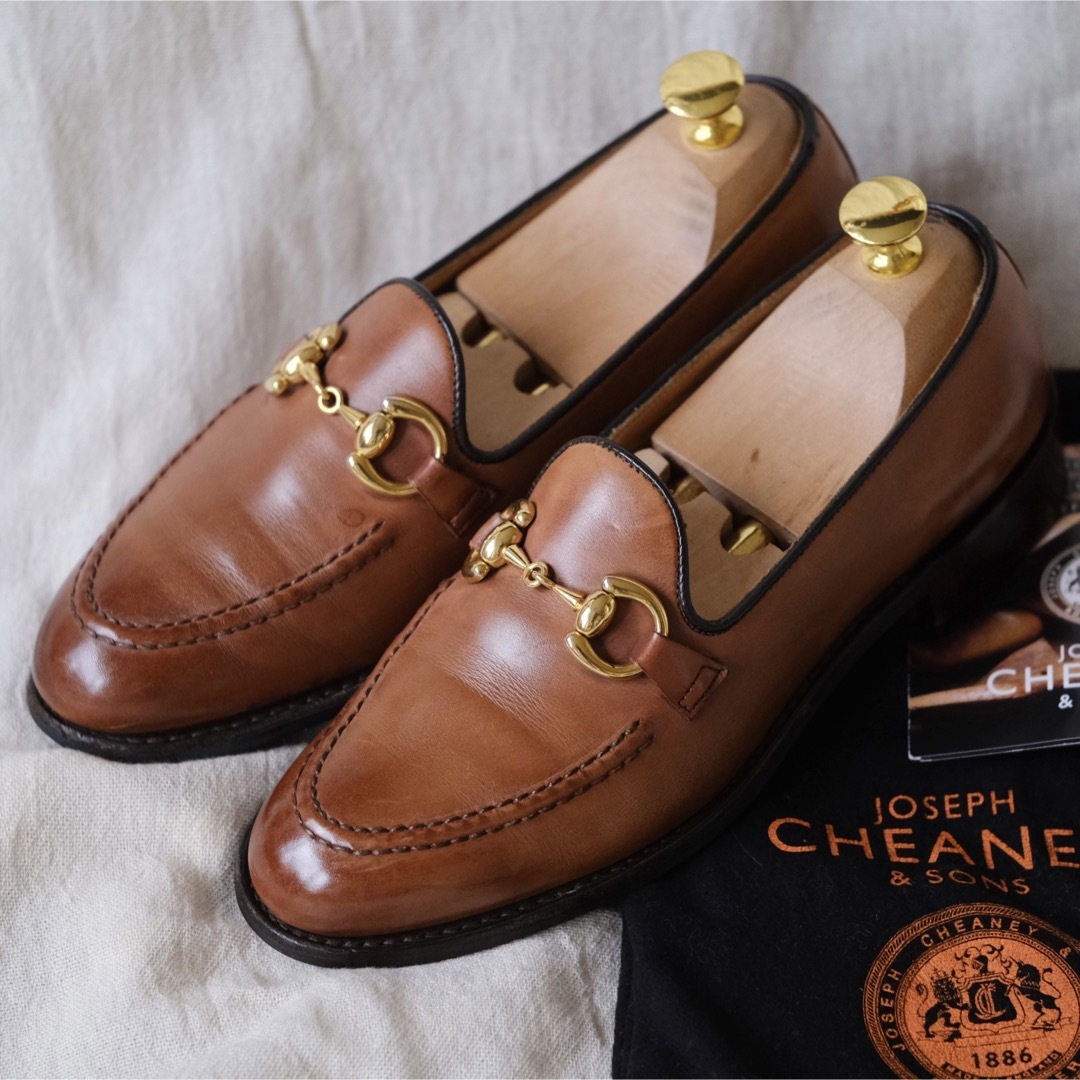 JOSEPH CHEANEY & SONS(ジョセフチーニアンドサンズ)のJOSEPH CHEANEY&SONSチーニー ビットローファーPERLA茶4 レディースの靴/シューズ(ローファー/革靴)の商品写真