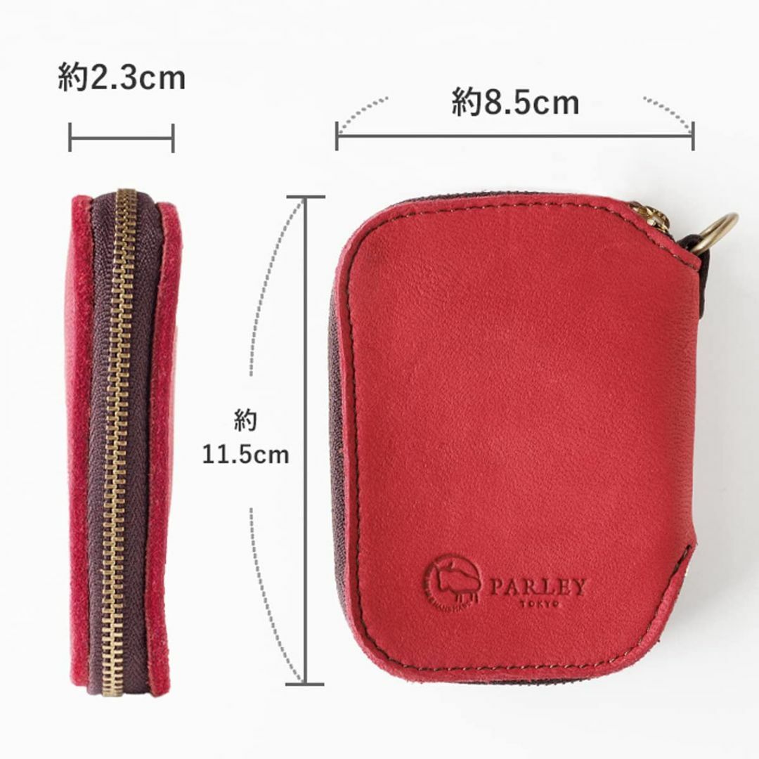 【色: レッド】[革工房PARLEY] パーリィー スマートキーケース キーケー メンズのバッグ(その他)の商品写真