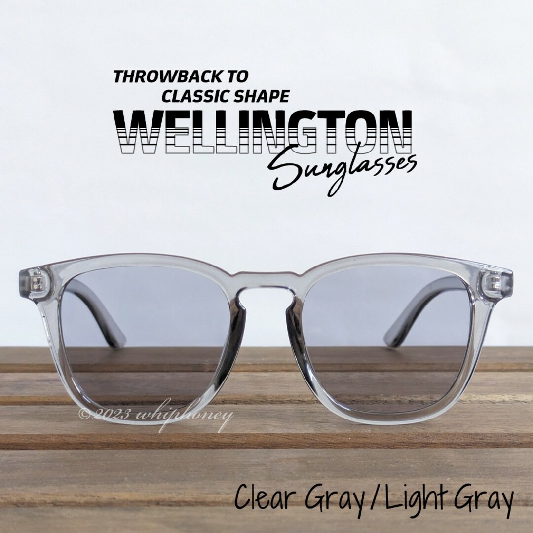 ニュークラシック ウェリントンUVサングラス クリアグレー ライトグレー メンズのファッション小物(サングラス/メガネ)の商品写真