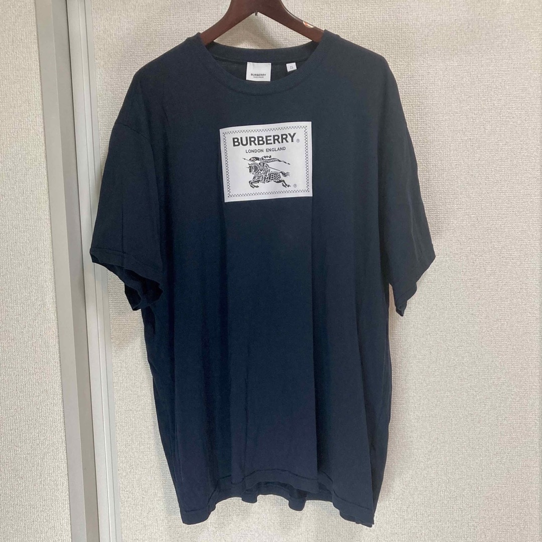 プローサムラベル コットン Tシャツ XLメンズ バーバリー ネイビー メンズのトップス(Tシャツ/カットソー(半袖/袖なし))の商品写真