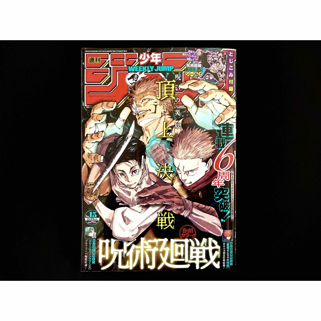 集英社(シュウエイシャ)の2024年 週刊少年ジャンプ 15号　美品　付録シール・応募券切り取り済み エンタメ/ホビーの漫画(少年漫画)の商品写真