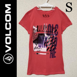 ボルコム(volcom)の美品☆VOLCOM半袖ＴシャツS赤ボルコムロンハーマンリップカールRusty(Tシャツ(半袖/袖なし))