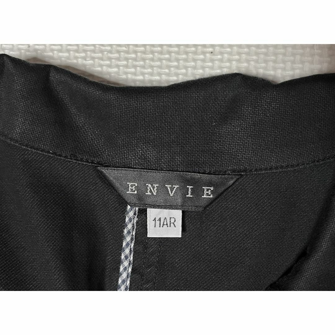 ENVIE アンヴィ 七分袖 ブラウス シャツ 黒 ブラック 11AR レディースのトップス(Tシャツ(長袖/七分))の商品写真