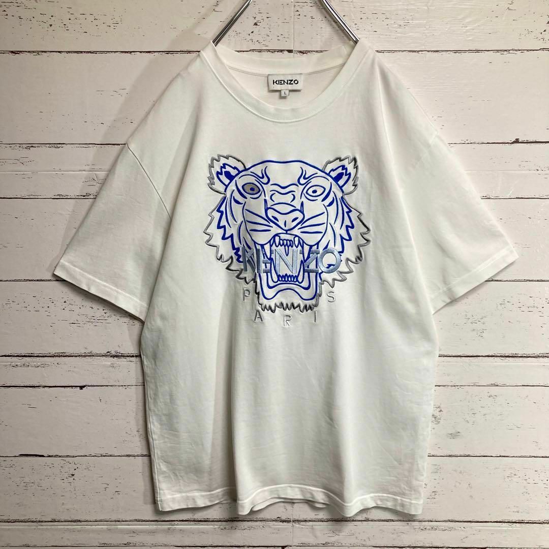 KENZO(ケンゾー)の【人気Lサイズ】ケンゾー☆刺繍ロゴ Tシャツ 虎 タイガー 即完売モデル 希少 メンズのトップス(Tシャツ/カットソー(半袖/袖なし))の商品写真