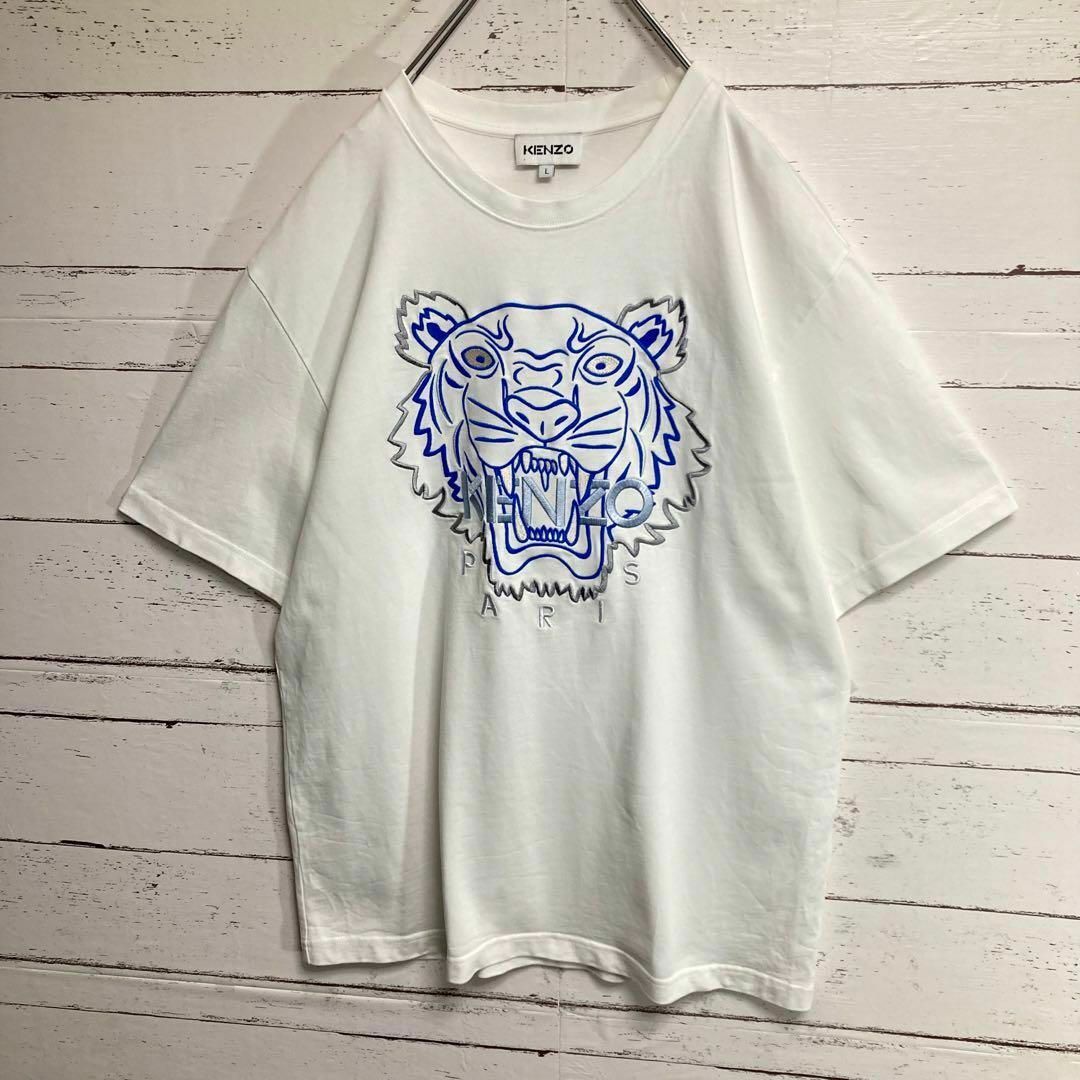 KENZO(ケンゾー)の【人気Lサイズ】ケンゾー☆刺繍ロゴ Tシャツ 虎 タイガー 即完売モデル 希少 メンズのトップス(Tシャツ/カットソー(半袖/袖なし))の商品写真