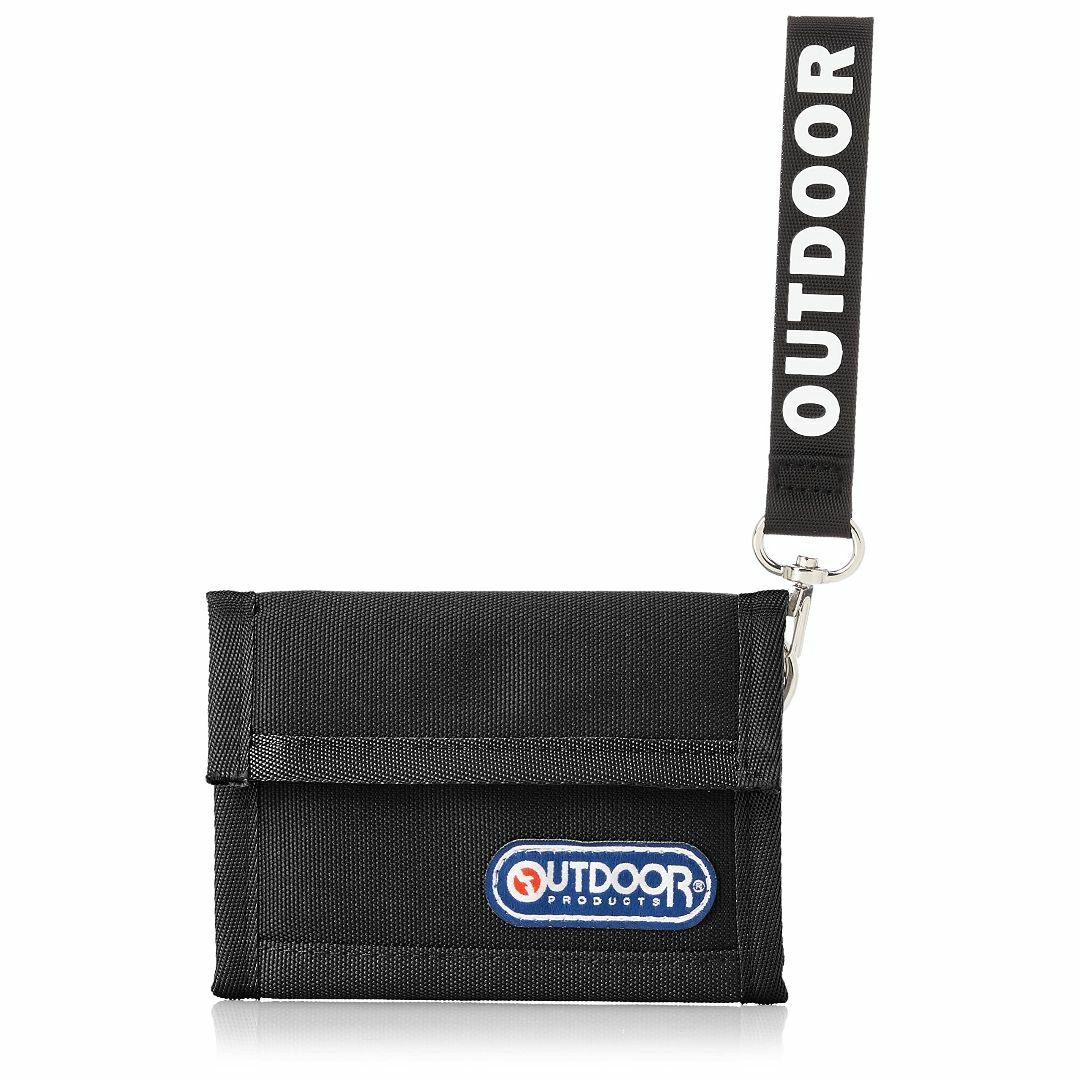 【色: ブラック】[アウトドアプロダクツ] 財布 三つ折 ウォレット ベルクロ  メンズのバッグ(その他)の商品写真
