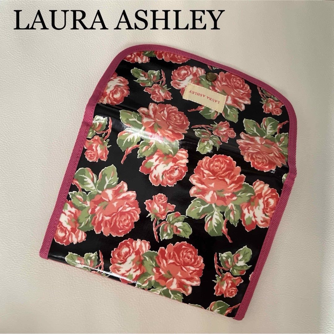 LAURA ASHLEY(ローラアシュレイ)のLAURA ASHLEY ローラアシュレイ  花柄×ドット ポーチ レディースのファッション小物(ポーチ)の商品写真