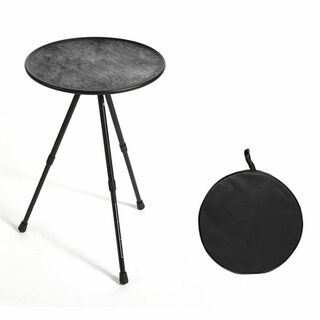 【色: ブラック木紋】Qbooキャンプ テーブル 軽量 コンパクト 折り畳み式 (テーブル/チェア)