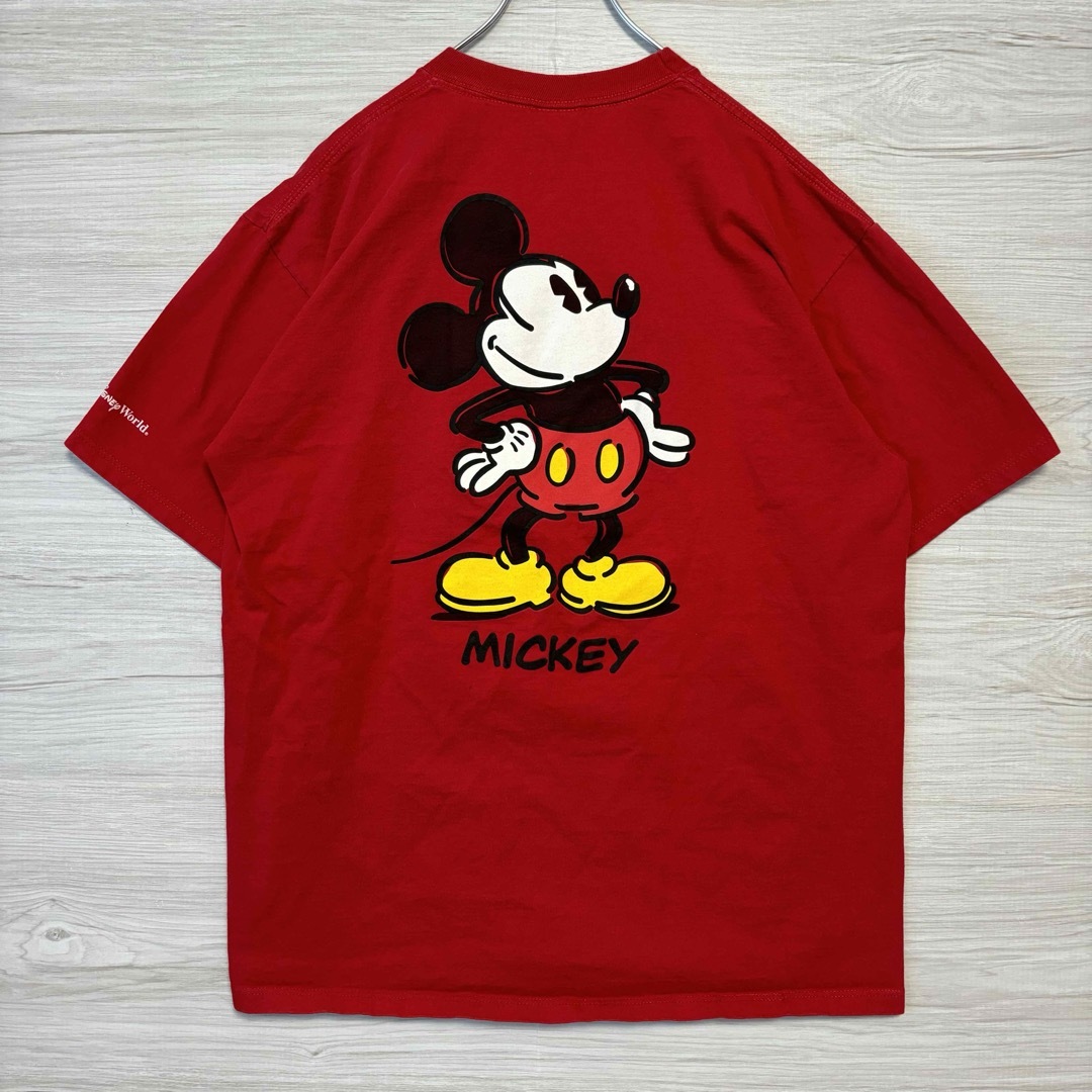 Disney(ディズニー)の【入手困難】ディズニー　Tシャツ　XLサイズ　90s ミッキー　両面デザイン メンズのトップス(Tシャツ/カットソー(半袖/袖なし))の商品写真