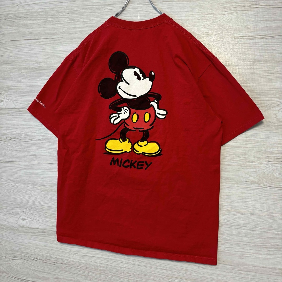 Disney(ディズニー)の【入手困難】ディズニー　Tシャツ　XLサイズ　90s ミッキー　両面デザイン メンズのトップス(Tシャツ/カットソー(半袖/袖なし))の商品写真