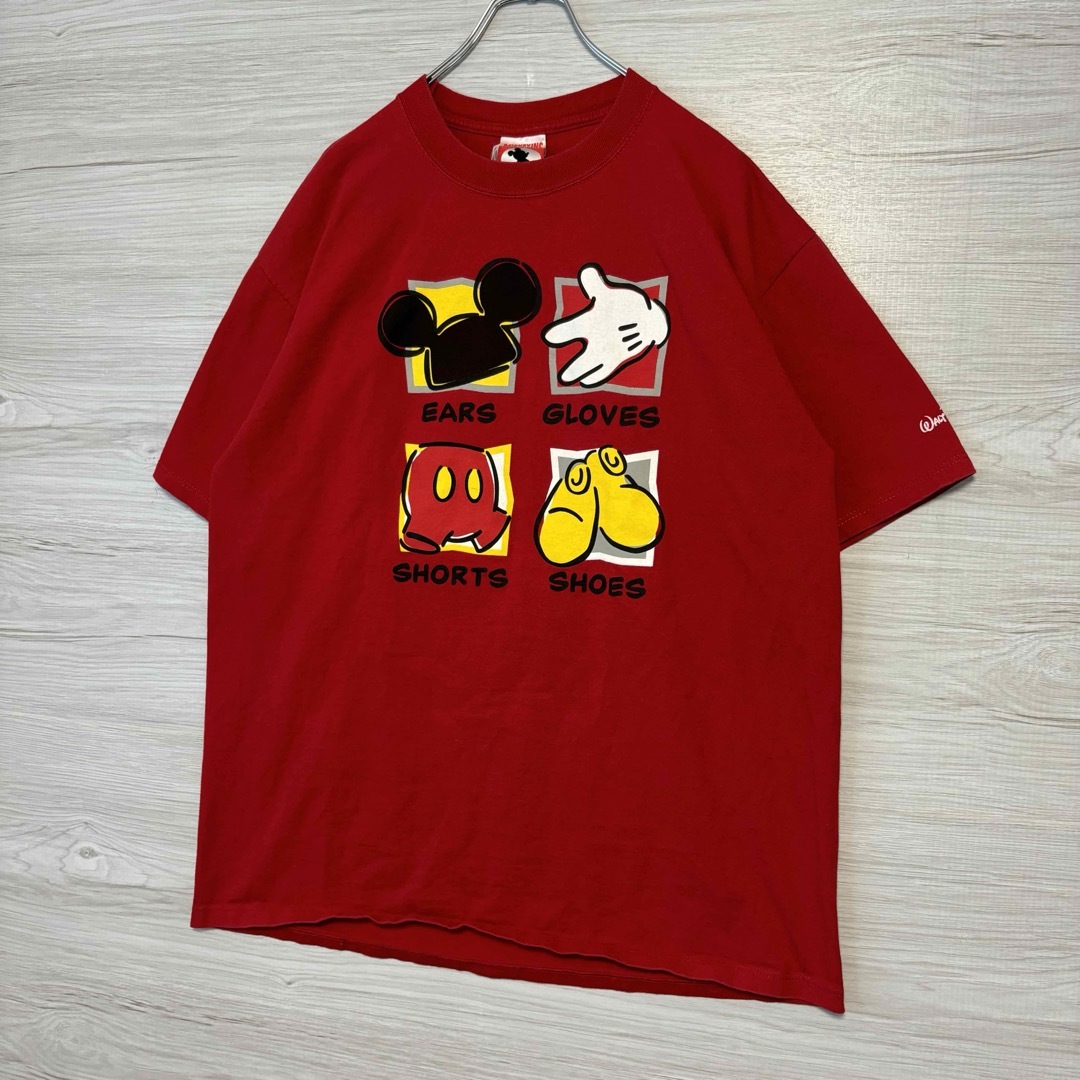 Disney(ディズニー)の【入手困難】ディズニー　Tシャツ　XLサイズ　90s ミッキー　両面デザイン メンズのトップス(Tシャツ/カットソー(半袖/袖なし))の商品写真