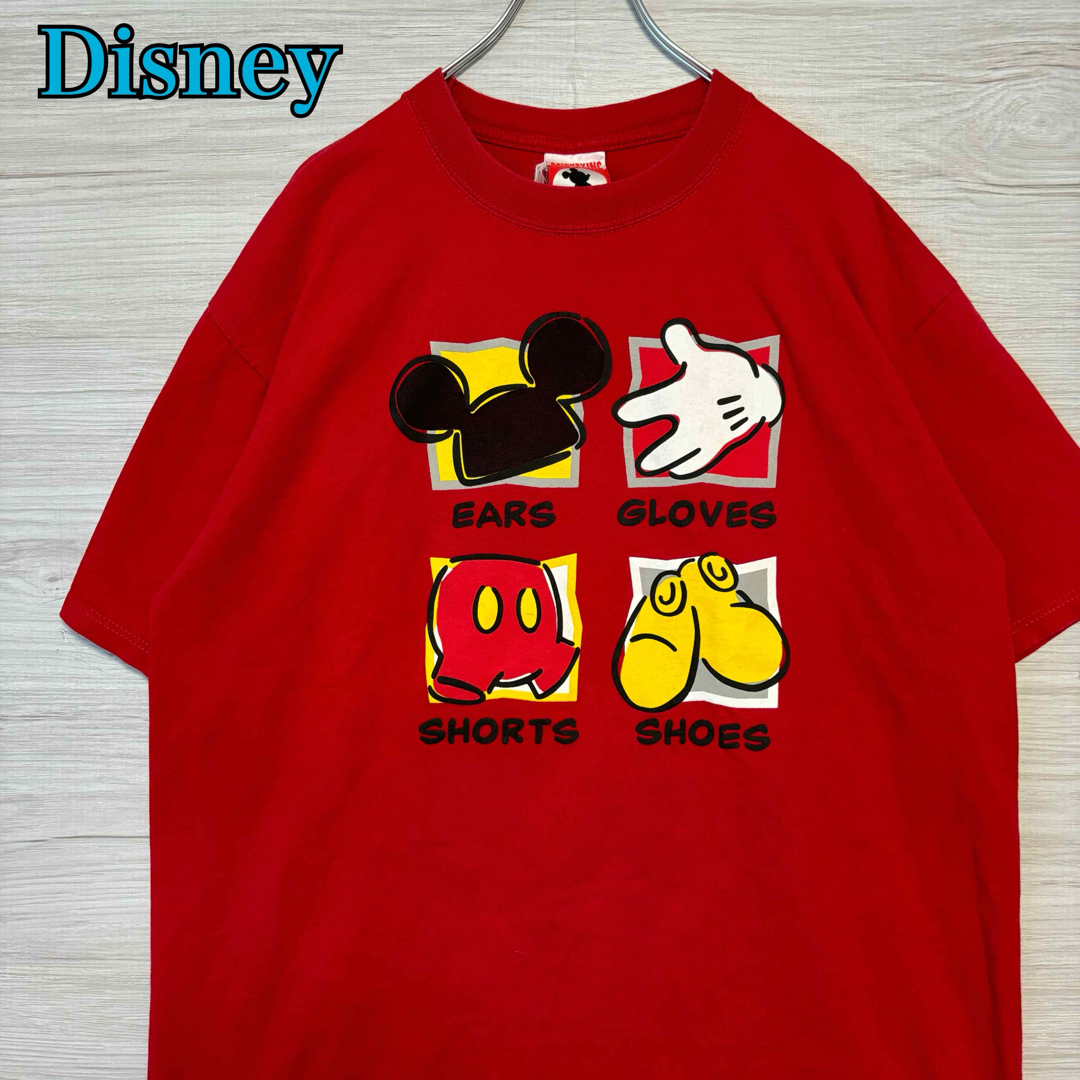 Disney(ディズニー)の【入手困難】ディズニー　Tシャツ　XLサイズ　90s ミッキー　両面デザイン メンズのトップス(Tシャツ/カットソー(半袖/袖なし))の商品写真