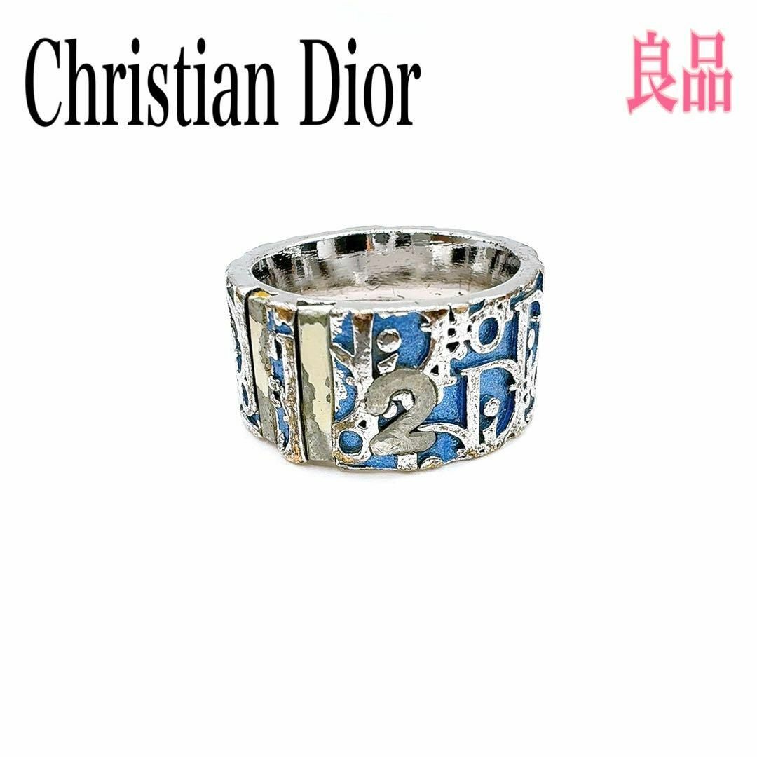 Christian Dior(クリスチャンディオール)のクリスチャンディオール リング 指輪 トロッター 約14号 シルバー×ブルー系 レディースのアクセサリー(リング(指輪))の商品写真