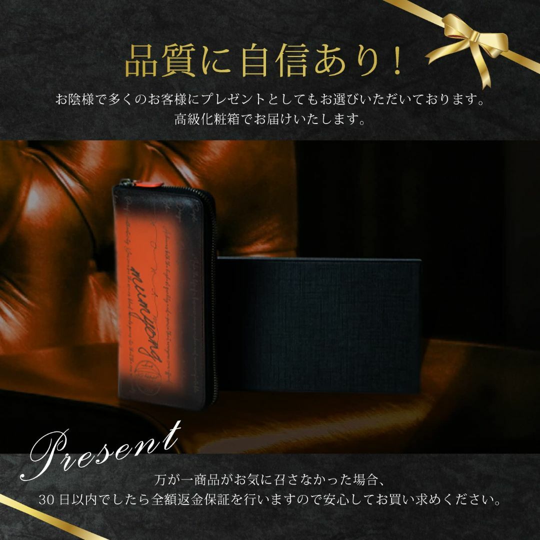 【色: Brown】[mumyong] 財布 メンズ 長財布 本革 レザー カリ メンズのバッグ(その他)の商品写真