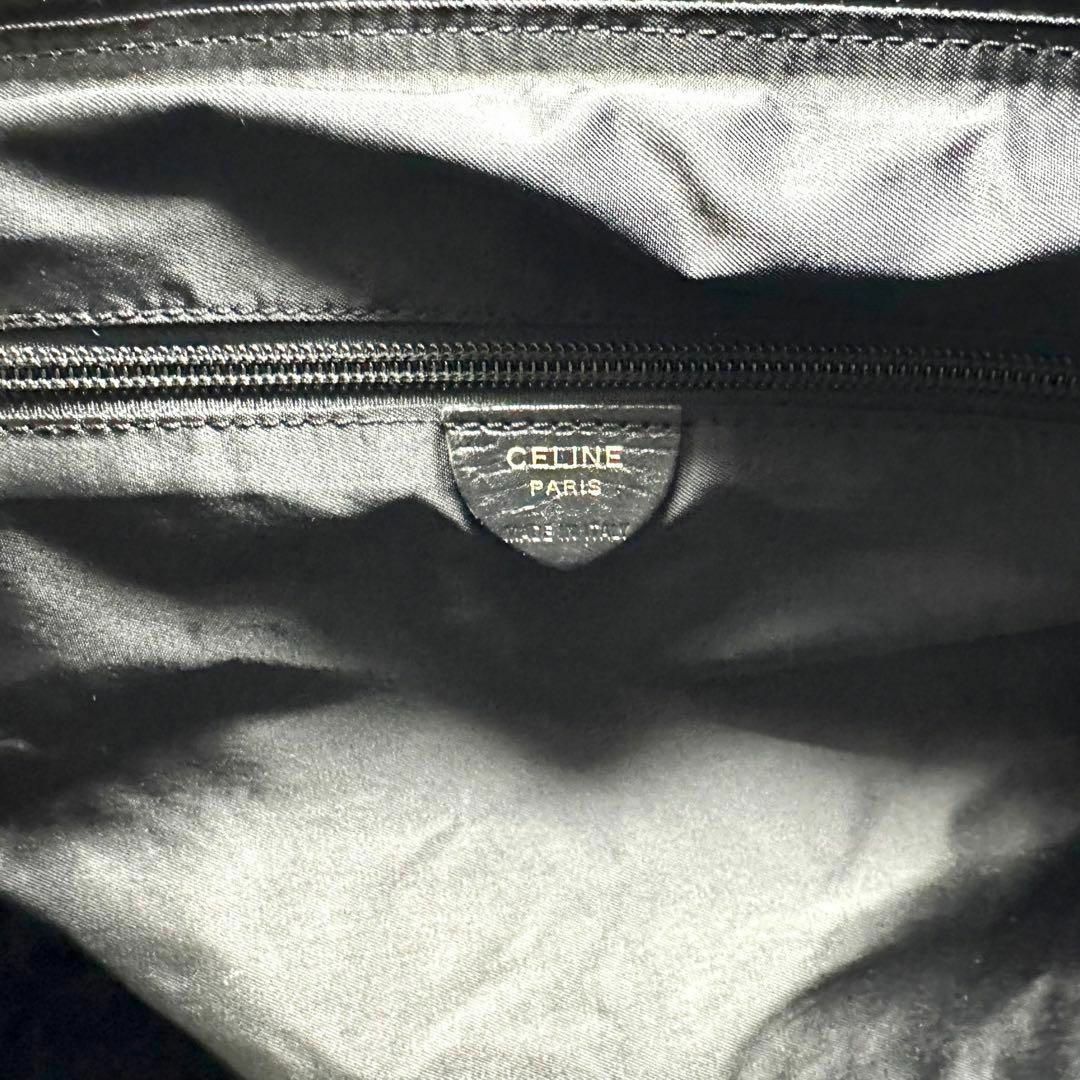 celine(セリーヌ)のセリーヌ　トートバッグ　ハンドバッグ　サークルロゴ　ゴールド金具　黒 レディースのバッグ(トートバッグ)の商品写真